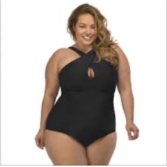 New LYSA Pink Leopard Print Sexy Keyhole One Piece Swimsuit Plus Size - Picture 10 of 13